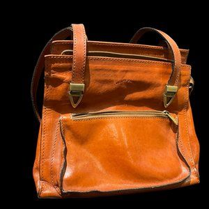 Vintage Henry Saxel Genuine Leather Shoulder Bag, vintage 80s,